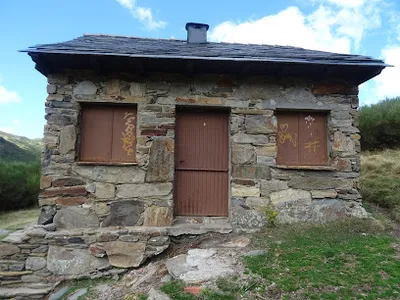 Vista del refugio Cabaña de montaña